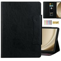 Dteck for iPad Pro 13 Inch Case (2024), Leather Folio Cover Auto Wake/Sleep with Card Slots, Multi-Angle Viewing Stand,Black