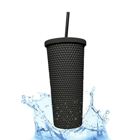 

Julam Water Bottle Tumbler 20oz Studded Water Bottle Tumbler Double Walled Reusable Cups Portable Water Cup for Camping Hiking Travel Wide Mouth apposite