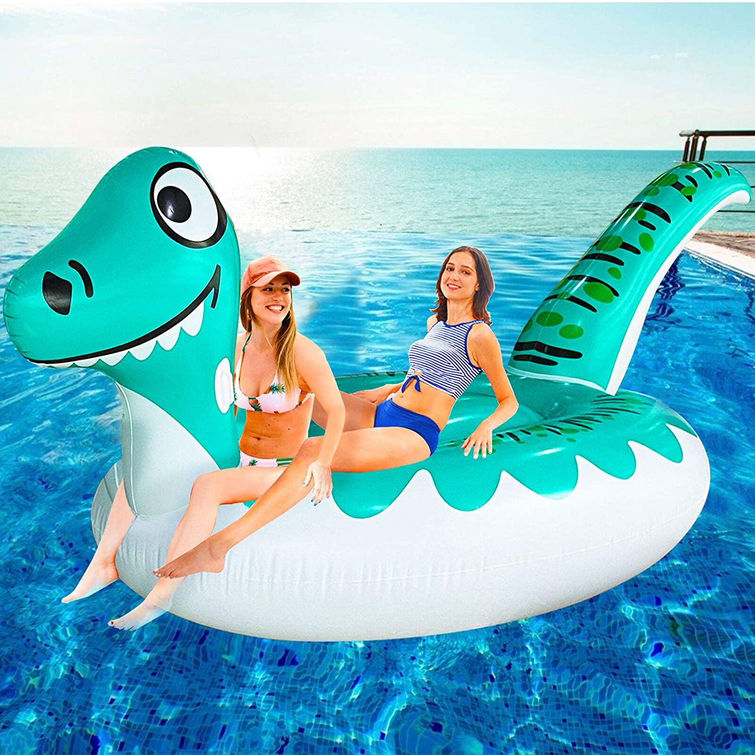 4 Inflatable Dinosaurs  Kids Swim Pool Beach Toys Party Favor Decoration 