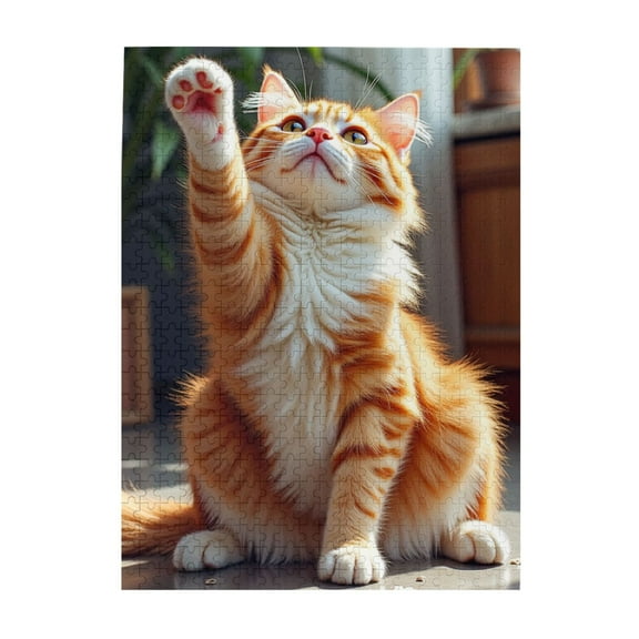 500 Piece Ginger Cat Jigsaw Puzzle For Adults Challenging And Fun Activity Relaxing Brain Teaser Quality Pieces Unique Artwork Great Gift Idea For Puzzle Lovers