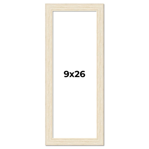9x26 Frame White Real Wood Picture Frame Width 1.5 inches | Interior Frame Depth 0.5 inches | Barn