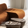 thumbnail image 6 of Vorthio 3-Seater Modular Sectional Sofa, Sherpa Fabric Boneless Sofas with High-Density Foam Strong Support for Living Room – No Assembly,Brown, 6 of 8