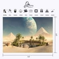 thumbnail image 3 of BSDHOME Toile de Fond en Polyester 7x5ft Oasis du Désert Pyramides Mirage Planète Tournante Fond de Photographie, 3 of 5