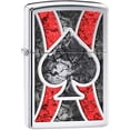 thumbnail image 2 of Zippo Windproof Lighter Spade Design W-fusion Imprint Method High Polish Chrome, 2 of 4