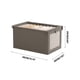 thumbnail image 2 of Caja de almacenamiento de tela grande con tapa transparente para organizar la ropa, solución transpirable para guardar ropa en el armario con asas para usar en el hogar o el dormitorio., 2 of 5