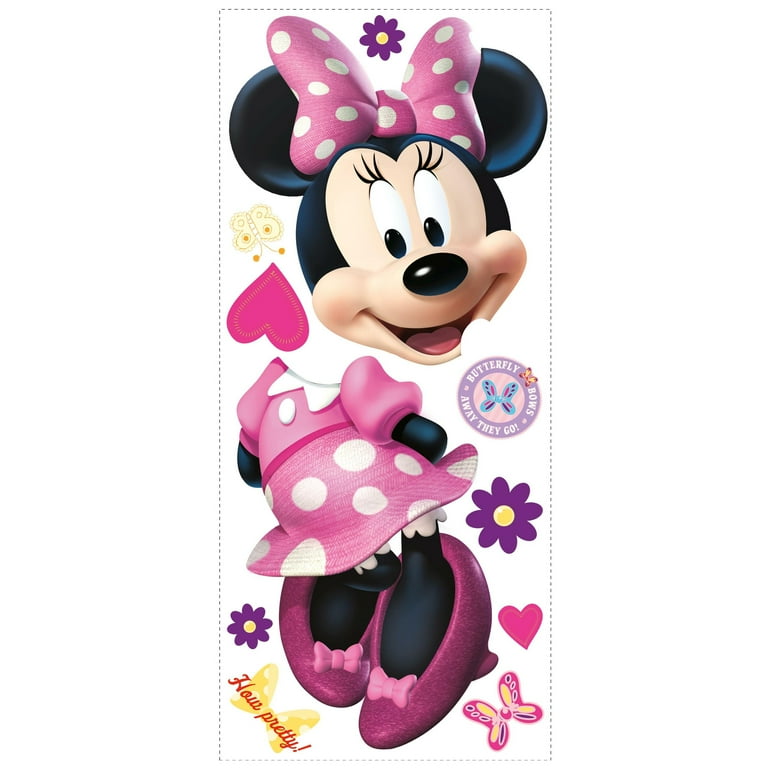 RoomMates Minnie Mouse Bowtique Giant Repositionable Disney Wall Stickers