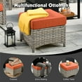 thumbnail image 6 of Ovios 5 Pieces High-Back Outdoor Patio Furniture with Fire Pit All Weather Wicker Conversation Furniture with Sofa for Backyard, 6 of 9