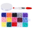 thumbnail image 1 of keepw Perles Plates en Argile Rondes Séduisantes Perles Entretoises Adorables Belles Trousses d'Artisanat de Boucles d'Oreilles Bracelet Ras-du-Cou en Poterie Souple Collier Enfants Type 2, 1 of 8