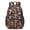Mushroom and Flower, variant on Mushroom and Flower Brown Pattern 17" School Backpacks for Teens,Waterproof Oxford Fabric,S-Shape Padded Straps for School,Travel,Hiking,Camping