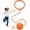 Orange, variant on Skip Ball Ankle Toy, Soft Children Rotating Jump Ring, Fun Ankle Skip Ball for Kids, Soft Jumping Ring Rotating Single Leg Swing, Skips Sports Toy, for Camping Garden Backyard Beach