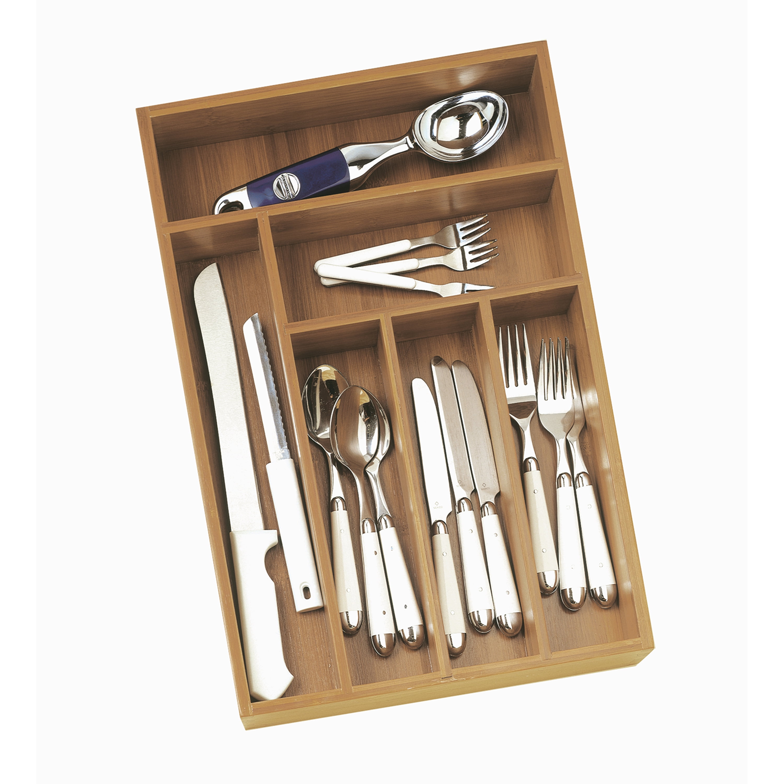 Lipper International Bamboo Flatware Organizer