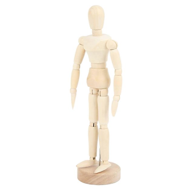 Figura de maniquí de arte, maniquí de madera, maniquí de dibujo articulado, perfecto para dibujar la figura humana