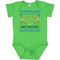 thumbnail image 3 of Inktastic Happy Hanukkah Sweater Style Design with Menorah and Dreidel Boys or Girls Baby Bodysuit, 3 of 5