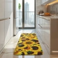 thumbnail image 4 of Green Leaf Sunflower Pattern Kitchen Rug Mat,Kitchen Runner Rugs Non Skid Washable,Decorative Kitchen Floor Mats for Kitchen,Sink,Laundry,17"x47.2", 4 of 7