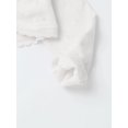 thumbnail image 5 of Eandarui Kids Girls Knitted Sweater Cropped Coat Long Sleeve Single Button Closure Dressy Cardigan White 90, 5 of 7