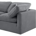 thumbnail image 6 of Meridian Furniture Indulge 193.5" Velvet U-Shaped Modular Sectional in Gray, 6 of 10