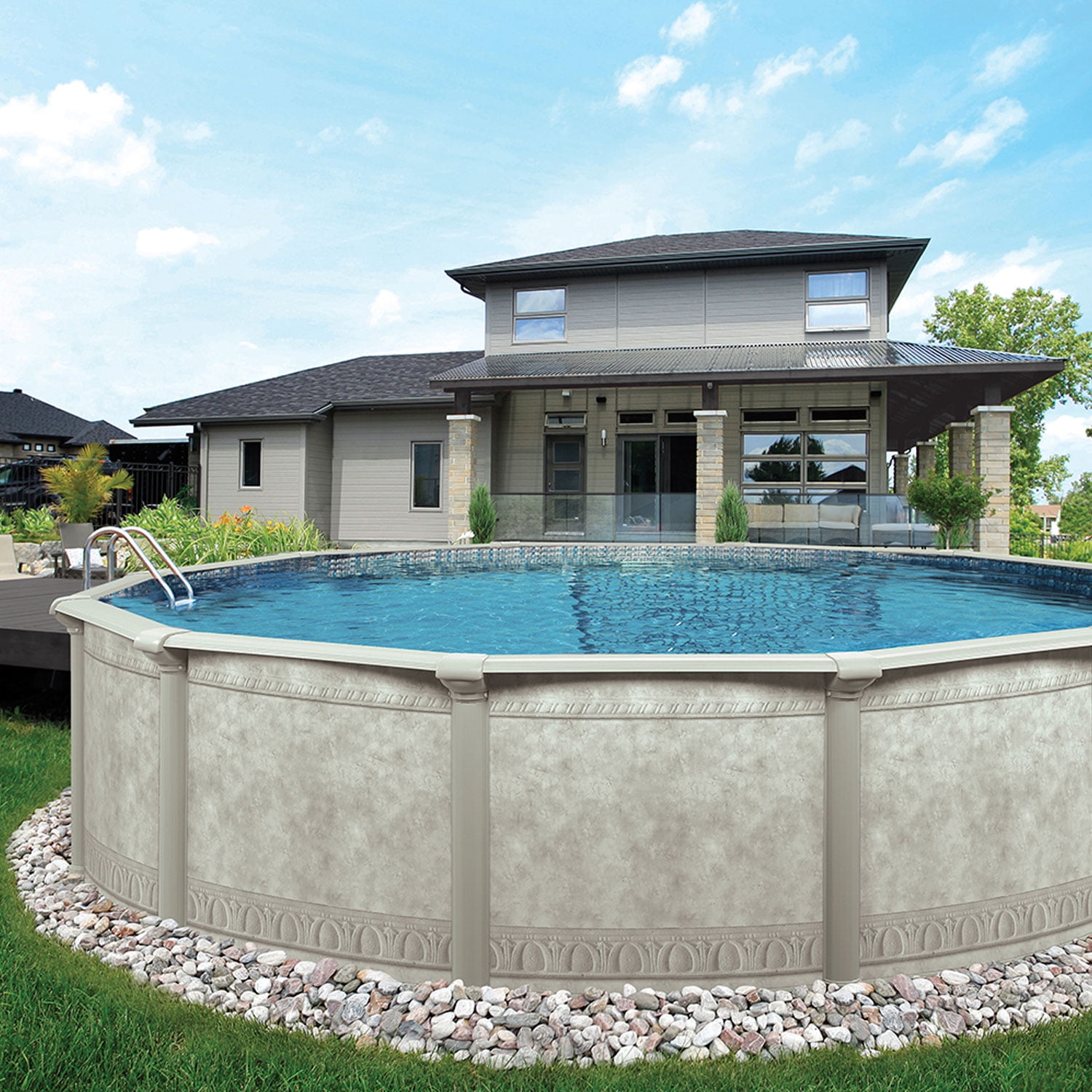 Aquarian Venetian 15'x52" Round Frame Above Ground Swimming Pool, No Liner