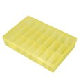 thumbnail image 3 of 24 Grids Plastic Jewelry Adjustable Box Detachable Organizer Beads Storage Case (Yellow), 3 of 8