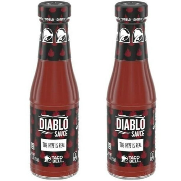 Taco Bell Diablo hot sauce Signature Taco Bell hot spicy sauce 7.5oz Bottle Pack of 2