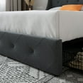 thumbnail image 6 of SHA CERLIN Dark Grey Queen Size Platform Bed Frame with 4 Storage Drawers & Wingback Headboard, Adult, 6 of 10