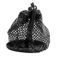 thumbnail image 1 of Bolsa de red negra para pelotas de golf, con cierre de cordón, para tenis y deportes. Capacidad 12 bolas, 1 of 9