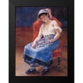 thumbnail image 2 of Renoir, Pierre-Auguste 15x18 Black Modern Framed Museum Art Print Titled - Sleeping Girl With Cat, 2 of 5