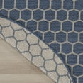 thumbnail image 6 of Nourison Reversible Indoor Outdoor 8' x Round Blue Modern Rug, 6 of 10
