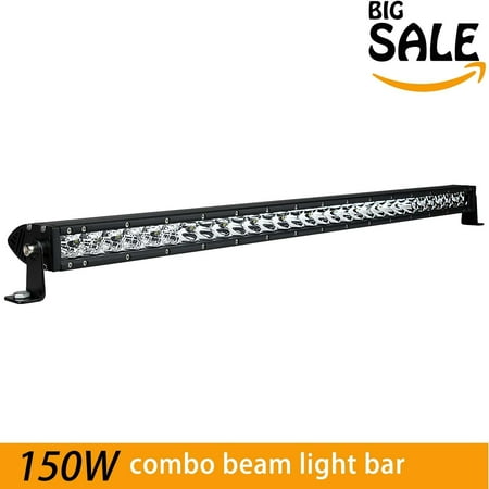 - 31-Inch Single Row CREE LED Lights - 150W 10500LM Spot Flood Combo Light Bar Fog Driving Lamp Great for Off-Road Jeeps, SUVs, Boats and More, Waterproof IP67-2 Year Warranty