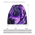 thumbnail image 3 of Hirioo Purple Pattern White Tiger for Multifunction Beanie Hat for Men and Women Unisex for Winter Sports, Outdoor Activities, and Daily Wear, 3 of 8