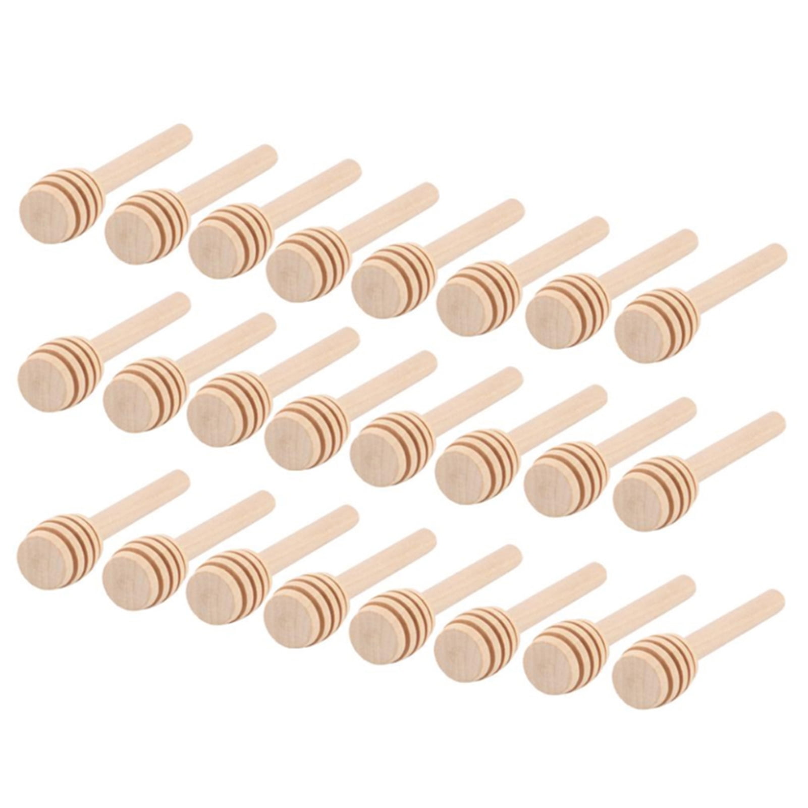Tomfoto 24 Pack Mini Wooden Honey Dipper Sticks Honey Dippers with