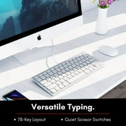 Macally Compact Keyboard White/Silver (SLIMKEYCA)