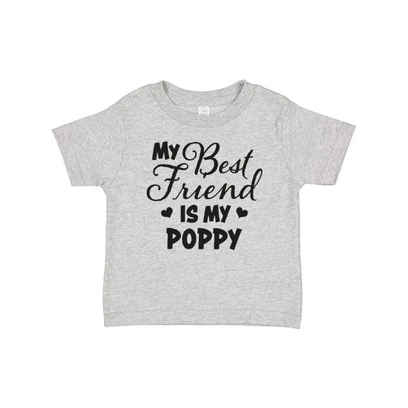 Inktastic My Best Friend is My Poppy with Hearts Boys or Girls Baby T-Shirt