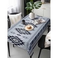 thumbnail image 6 of Blue Aztec Table Cloth, Boho Southwest Farmhouse Ethnic Motifs Waterproof Tablecloth for Rectangle Tables, Reusable Washable Fabric Table Cover for Restaurant Kitchen Dining Tables 60"x120", 6 of 6