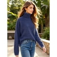 thumbnail image 6 of PAOLA RIBONI Versatile Turtleneck Pullover Sweater With Lurex Knots In Trendy Colors Relaxed Fit Crafted From Premium Blends Comfort And Style Combined, 6 of 9