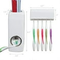 thumbnail image 3 of Casewin Hands Free Toothpaste Dispenser Automatic Toothpaste Squeezer with 5 Toothbrush Holds,No Power Required(White), 3 of 8