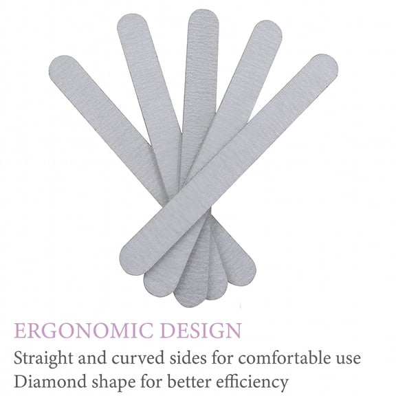 FACEGA 5 Pack Nail Files for Acrylic and Natural Nails 100/180 Double Sided Emery Board Professional Manicure Pedicure Nail Tools