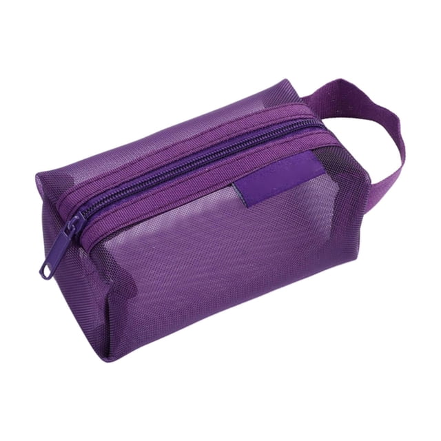 Cqxid Sacs de Rangement pour Visage à Moins de 5$ Sac de Rangement en Maille Carrée Portable Sac Cosmétique en Maille Zippée Petit Sac de Voyage en Maille Carrée