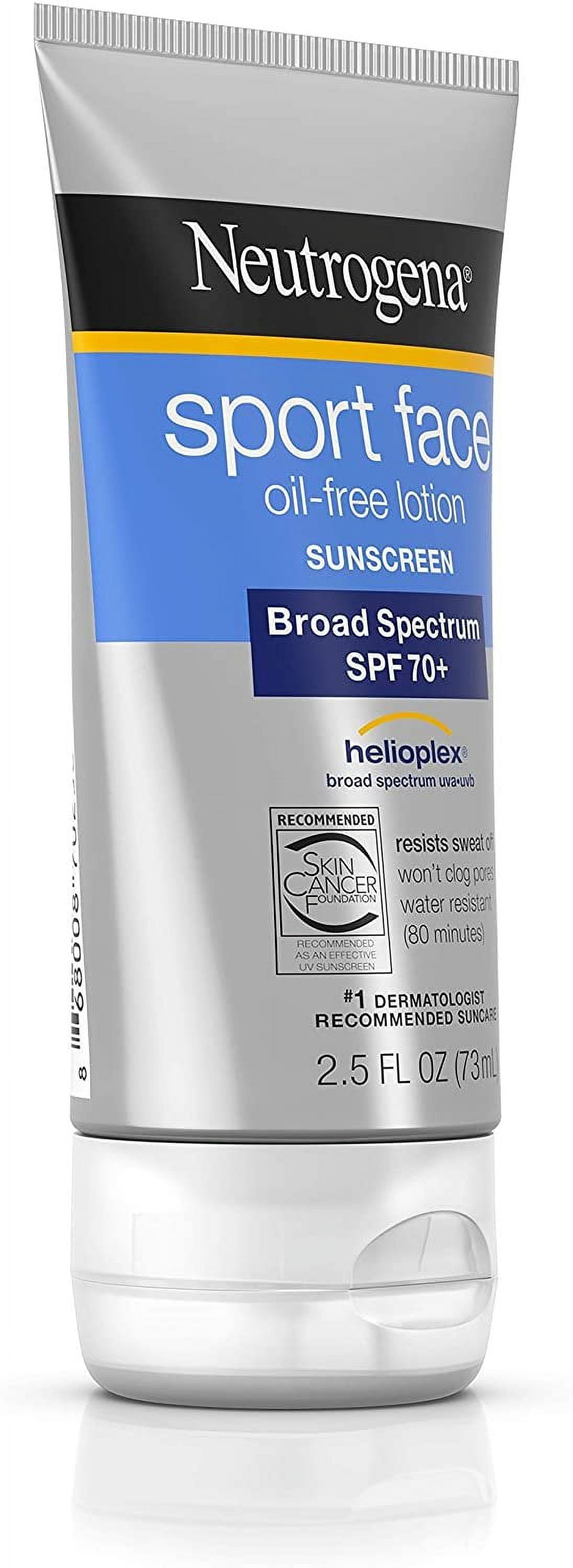 6 Pack - Neutrogena Sport Face Sunscreen Lotion SPF 70+ 2.50oz Each