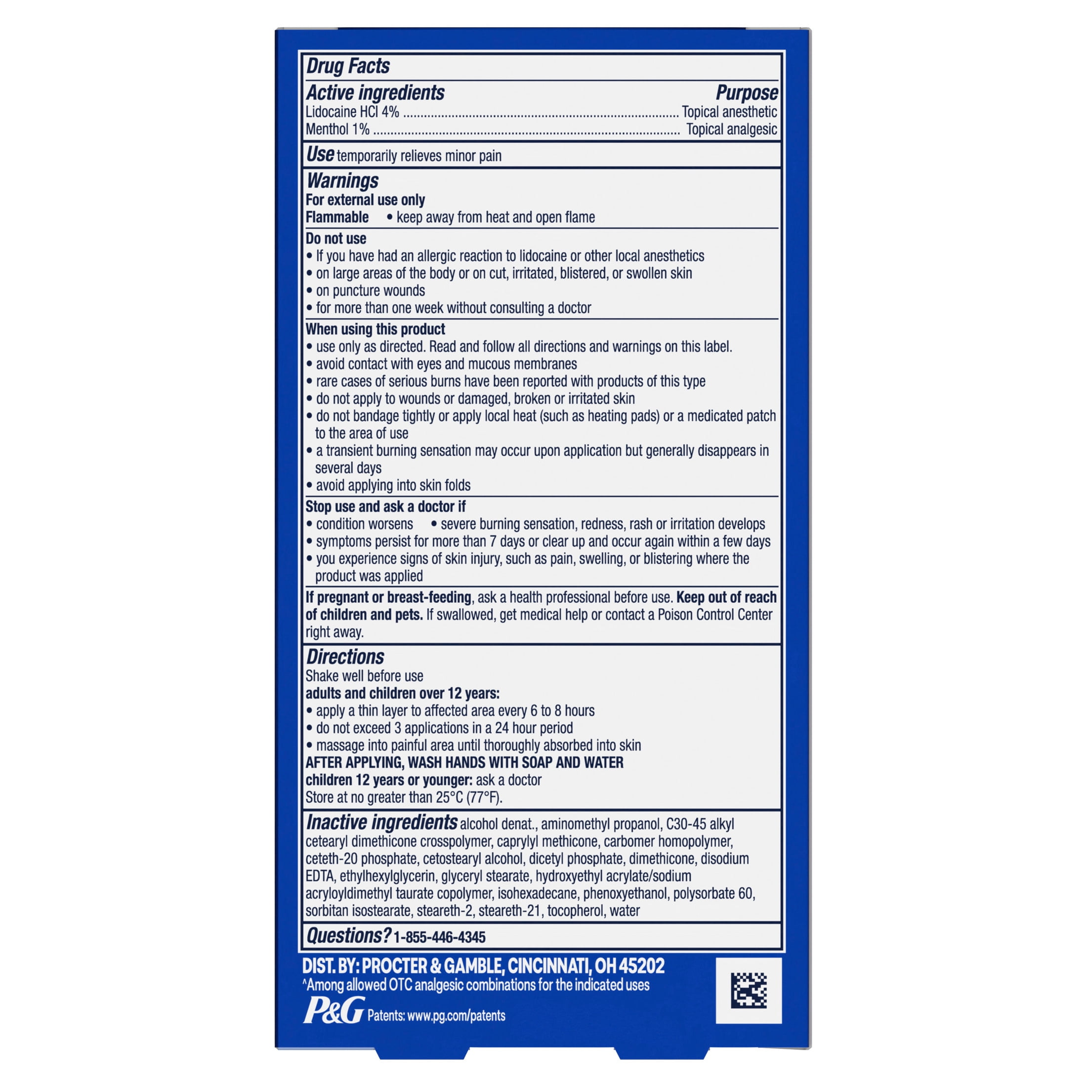 Nervive Nerve Care, Pain Relieving Roll on with Lidocaine and Menthol, 2.5 oz