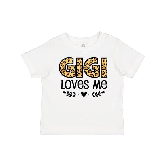Inktastic Gigi Loves Me Grandchild Leopard Boys or Girls Toddler T-Shirt