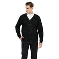 thumbnail image 1 of TOPTIE Men's Business Sweater Knitting Cardigan Fashion Warm Coat Jacket-Style2 Black-2XL, 1 of 8