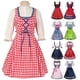thumbnail image 2 of Vestido a cuadros Dirndl para mujer, disfraz de mucama, cervecera bávara alemana, para Cosplay, Halloween y Carnaval, 2 of 5