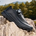 thumbnail image 2 of Men's Blue Gray BOA Quick Rotating Buckle Hiking Shoes, Waterproof Breathable Non-Slip Rugged Wide Toe Outdoor Trekking Walking Footwear, 2 of 3