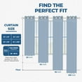 thumbnail image 4 of Superior Shimmer Blackout Curtain Panel, Set Of 2, Rod Pocket Curtains 26" W x 84" L, Grey, 4 of 8