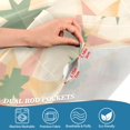 thumbnail image 4 of Yayeee Kitchen Valance Rod Pocket 54" x 18" Living Room Window Curtain, Pastel Beige Geometric, 4 of 6
