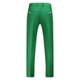 thumbnail image 4 of YDDIAN Mens Classic Suit Pants Straight Fit Modern Formal Dress Pants Separate Trousers Green 38, 4 of 5