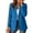 #454-Blue, variant on Women's Single-Breasted Blazer Jacket Notch Lapel Long Sleeve with Pockets Office Outwear for Work Daily