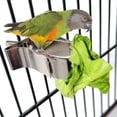 thumbnail image 5 of Comedero para pájaros, 3 uds., soporte para frutas y pájaros de acero inoxidable, jaula para pájaros, comedero para pájaros, comedero para verduras, pequeño, 5 of 5