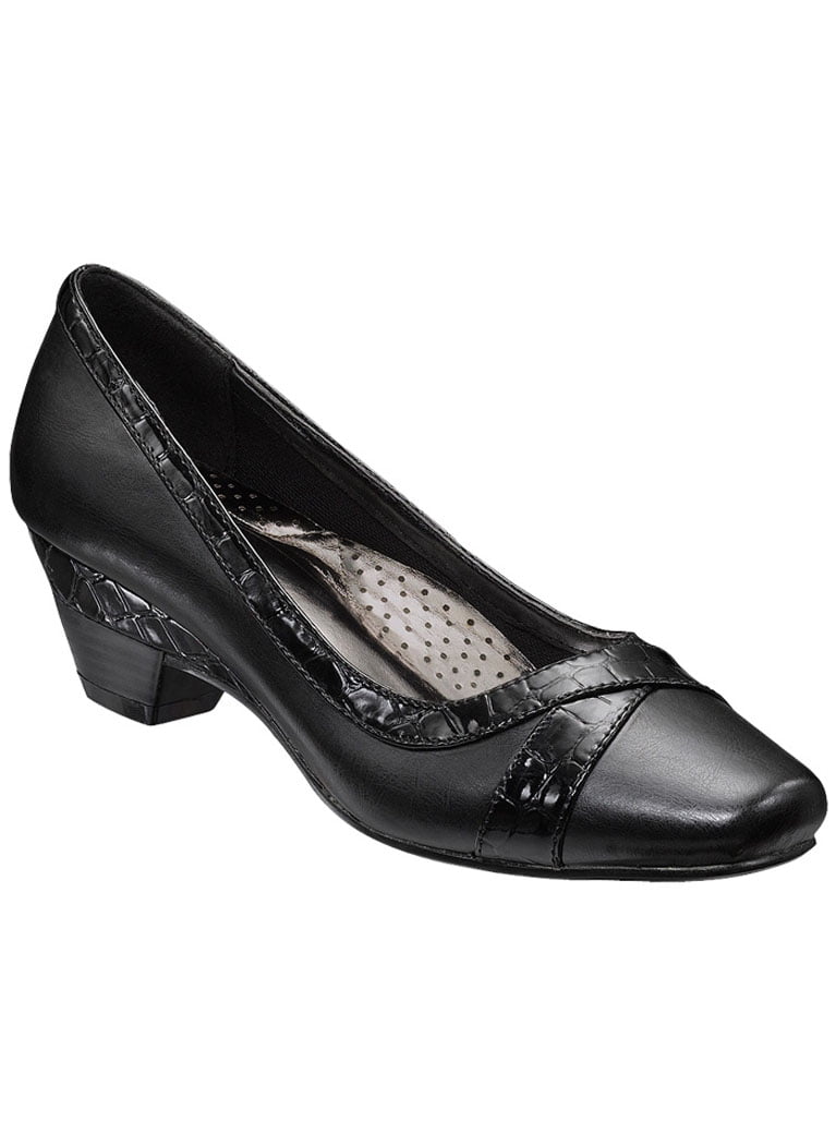 low stacked heel shoes