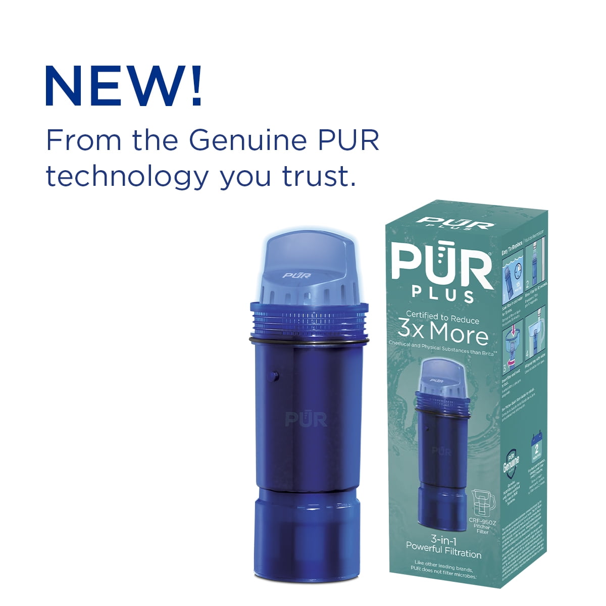 PUR Water Pitcher and Dispenser Replacement Filter 1-Pack, CRF950Z1